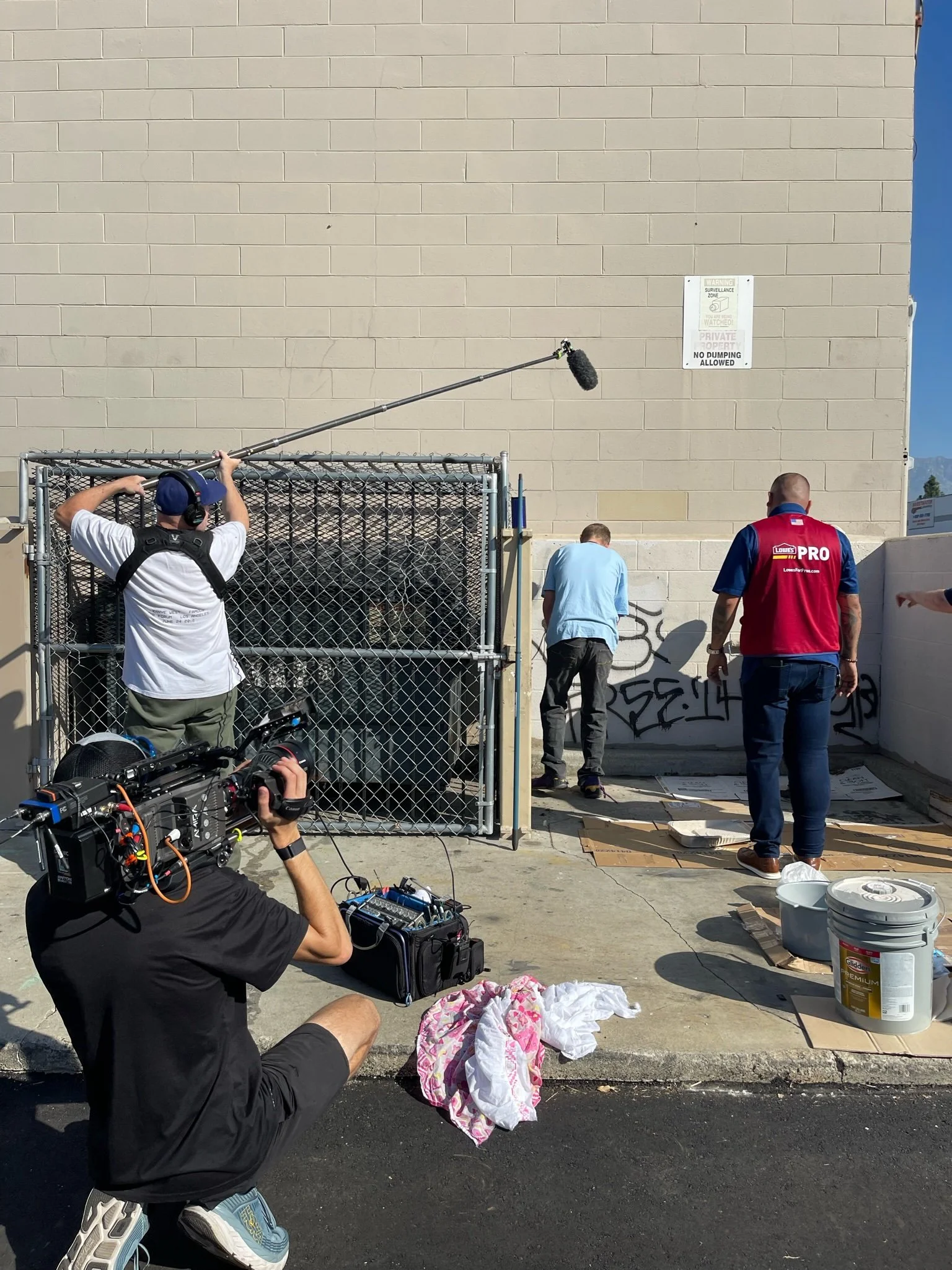 Behind the scenes moment